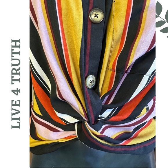 🛍️3/$40 Live 4 Truth Striped Button Up
Pullover Shirt Cropped Multi Color
Medium - Picture 6 of 9